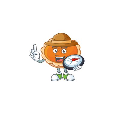 beyaz arkaplanda pusula karakteri barındıran turta.