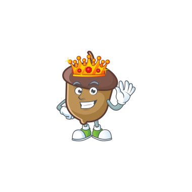 Çizgi film dizaynı için karakter kralı olan palamut.