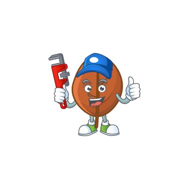 Kahverengi sonbahar yaprakları Karakter tesisatçısıyla.