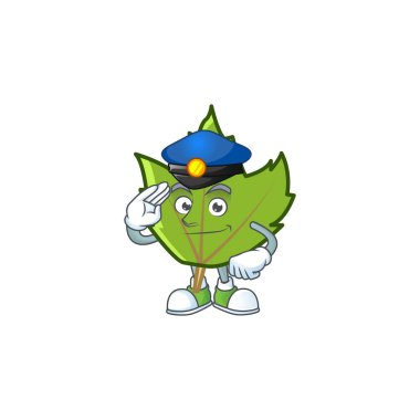 Sevimli yeşil sonbahar yaprakları karaktere büründü polis..