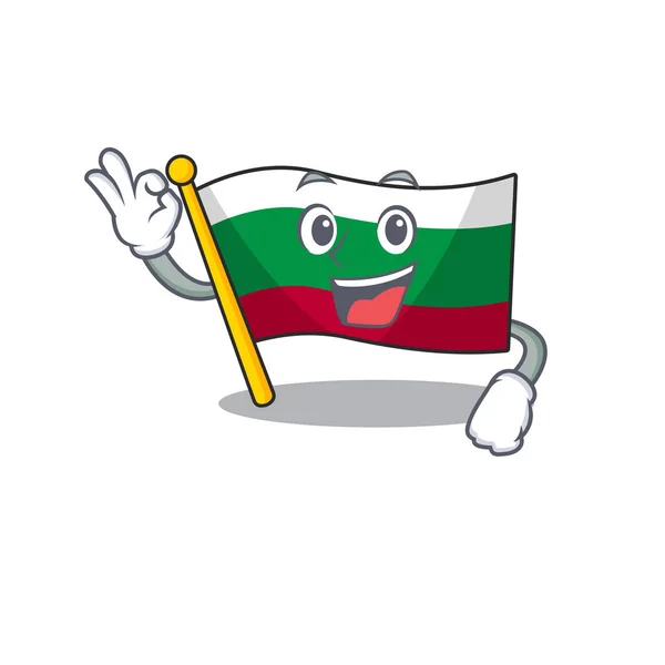Dobře vlajka Bulgarian izolované v charakteru — Stockový vektor