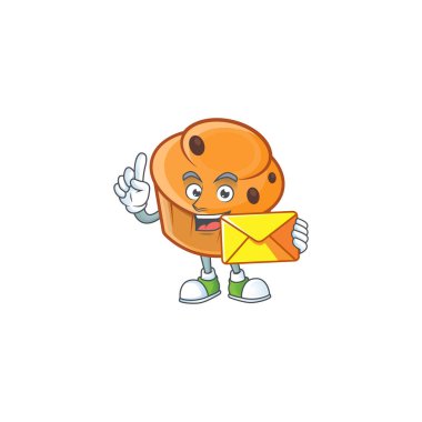 Zarf karakter biçiminde çizgi film brioche.