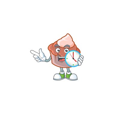 Kremalı tatlı brioş ve saat maskotu getir.