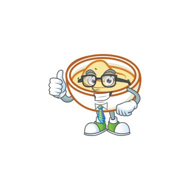 Beyaz arka planda iş adamı karakterli patates püresi.