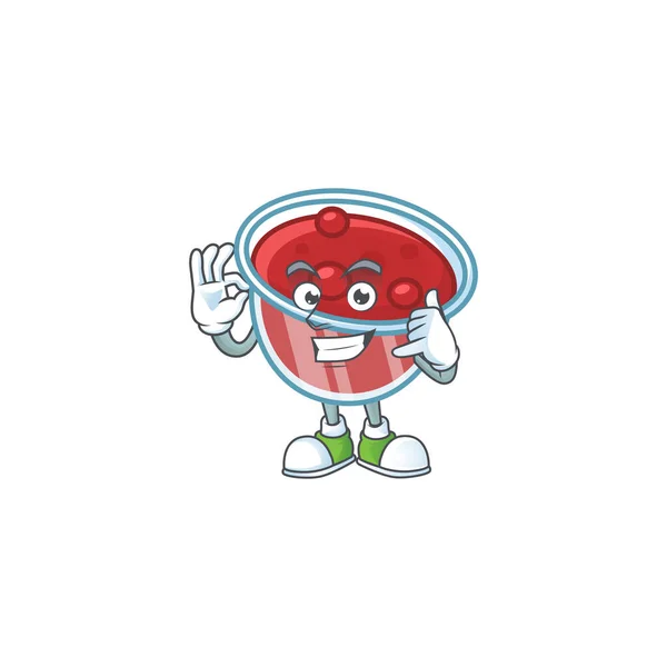 Sweet canberries sauce with cartoon style call me. — 스톡 벡터