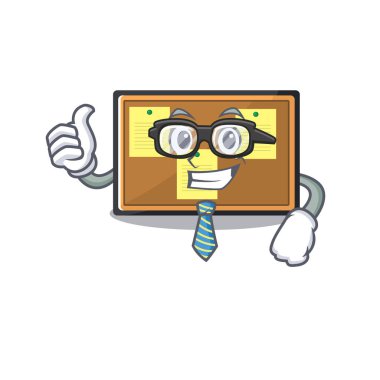 İş adamı ilan tahtası duvara yapışmış.