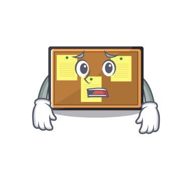 Maskotun içinde izole edilmiş bir ilan panosu var.