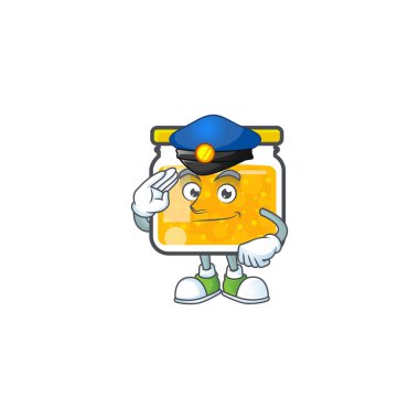 Maskot polisli tatlı bir çizgi film karakteri.