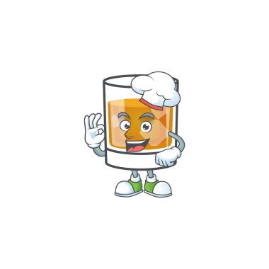 Şefin maskotuyla bardakta viski