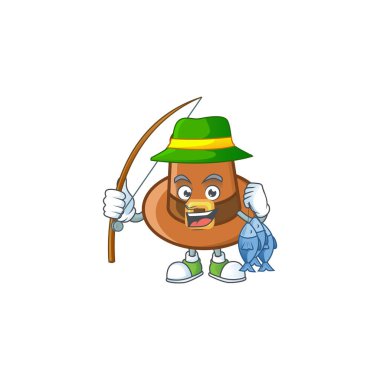 Karakterli kahverengi şapkalı nesne.