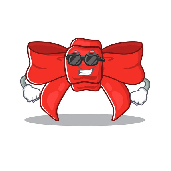 Busur merah super dingin mengisolasi karakter - Stok Vektor