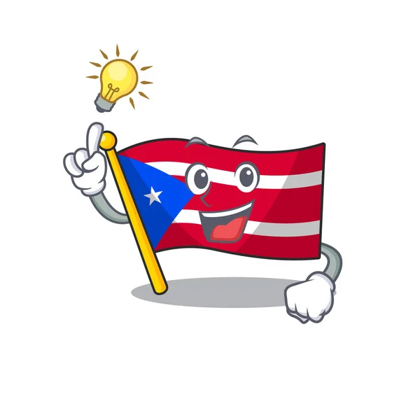 아이디어 깃발 이 있습니다. 푸에르토리코 마스코트 모양입니다. — 스톡 벡터