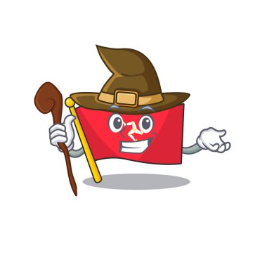 Cadı bayrağı adası insan karikatürü.