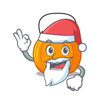 Karikatür buzdolabında Noel Baba şekeri kovası