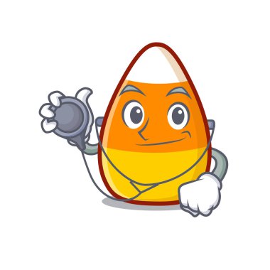 Karikatürle izole edilmiş mısır şekeri.