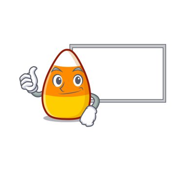 Çizgi filmle izole edilmiş mısır şekeri.