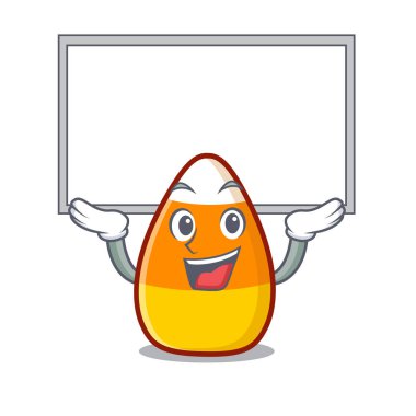 Karikatürle izole edilmiş mısır şekeri.