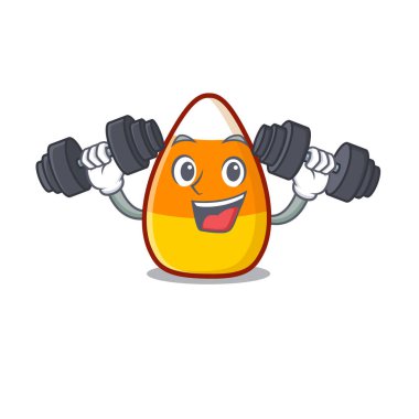 Karikatürle izole edilmiş mısır şekeri.