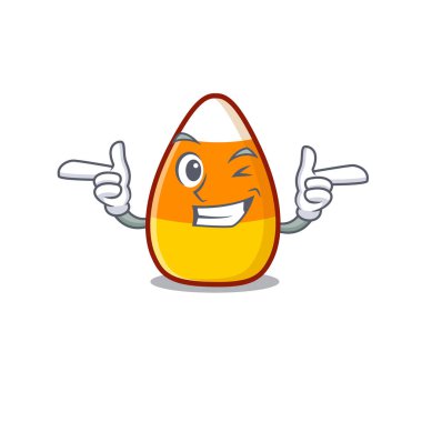 Karakter biçimli göz kırpan mısır çizgi filmi