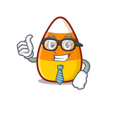 İş adamı, karakter biçimli mısır karikatürü.