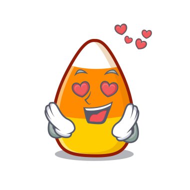 Aşk içinde mısır şekeri ve maskot kavanozu