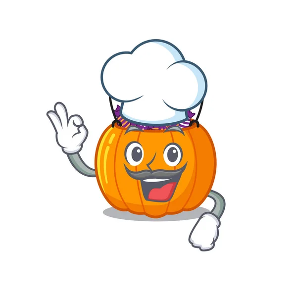 Cubo de caramelo Chef aislado en la mascota — Archivo Imágenes Vectoriales