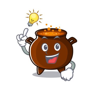 Çizgi filmde minyatür bir kazan düşün.