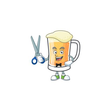 Berber maskotlu şirin bir kupa bira..