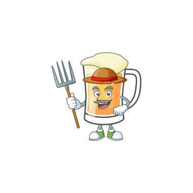 Çiftçinin maskotuyla şirin bir kupa bira..