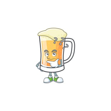 Çizgi filmdeki bir kupa alkollü bira.