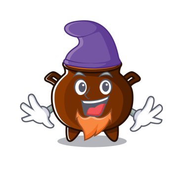 İzole edilmiş karikatürde Elf kazanı