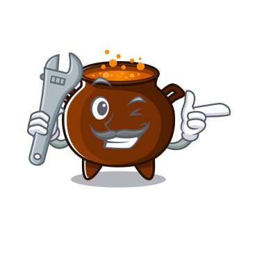 Çizgi filmde mekanik minyatür kazan