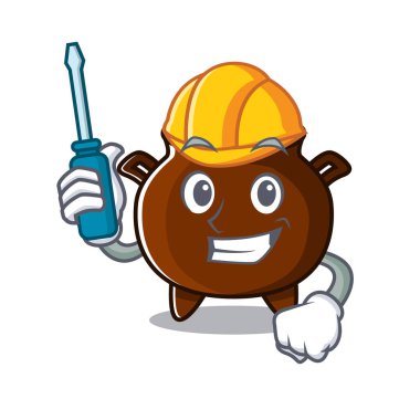 Çizgi filmde otomotiv minyatür kazanı