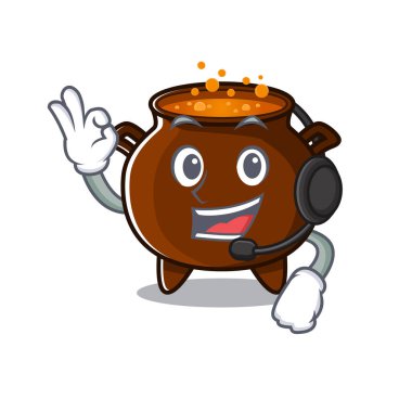 Çizgi filmdeki kulaklık minyatür kazanıyla.