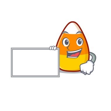 Şekerli mısır karikatürle izole edilmiş.