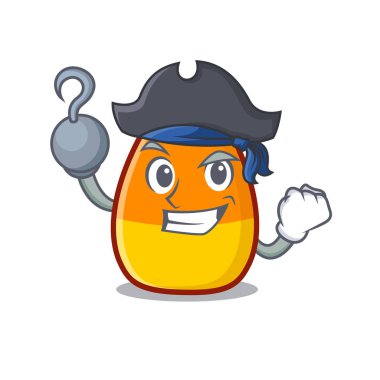 Çizgi filmle izole edilmiş mısır şekeri korsanları.