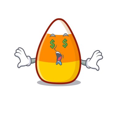 Karakter tabağına para gözü şekeri konmuş mısır