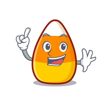 Karakter tabağına parmak şekeri konmuş.