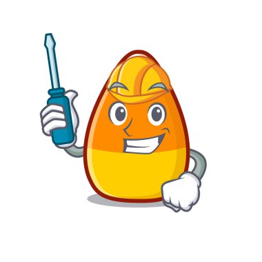 Otomotiv şeker mısırı karakter tabağına yerleştirildi