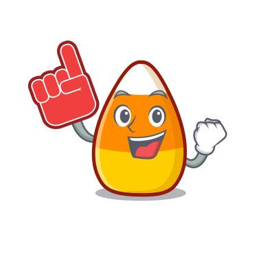 Karakter tabağına konmuş köpük parmak şekeri mısır