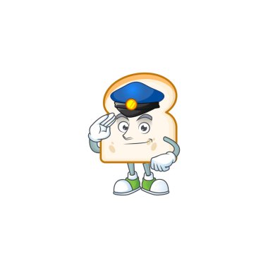 Beyaz ekmek ve polis maskotu çizgi filmi.