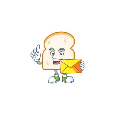 Maskot beyaz ekmeğin içine zarf koy.