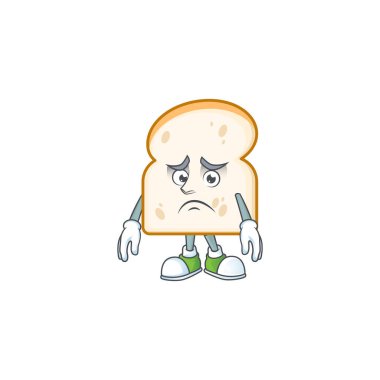 Korkak maskotlu tatlı beyaz ekmek.