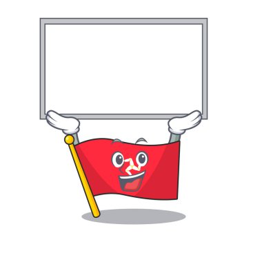 Güvertede maskotun bayrak adası