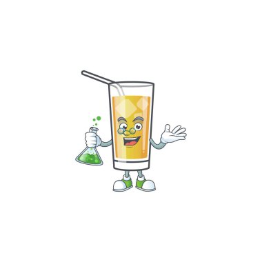 Karakter profesörüyle çizgi film elma şarabı.