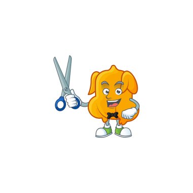 Lezzetli kızarmış tavuk, maskot ve berber.