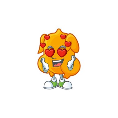 Aşık karakterli kızarmış tavuk çizgi filmi.