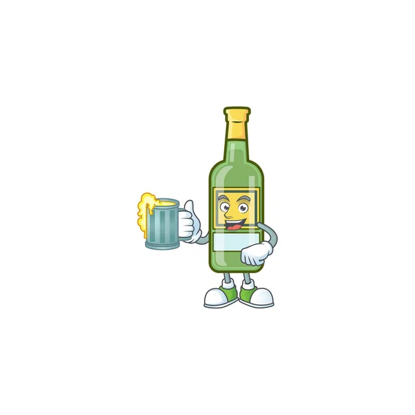 Viski karikatüründe bir meyve suyu karakteri — Stok Vektör