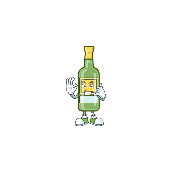 Dibujos animados dulce whisky con carácter mascota me llaman — Archivo Imágenes Vectoriales