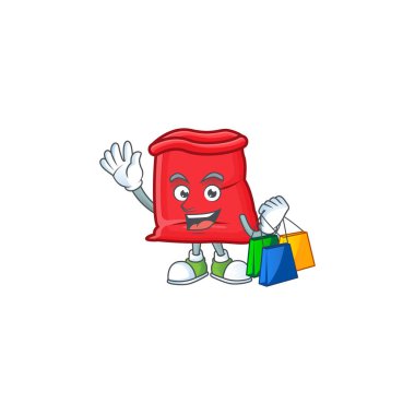 Noel Baba 'nın çantasında alışveriş.